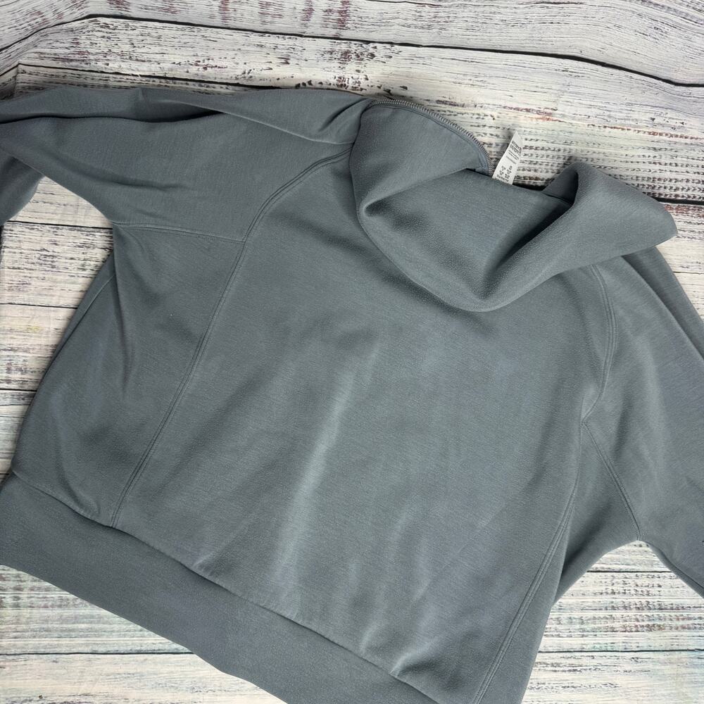 Spanx AirEssentials Half Zip Pullover XL Gray Blue Soft Lightweight Lounge Top - Picture 4 of 4